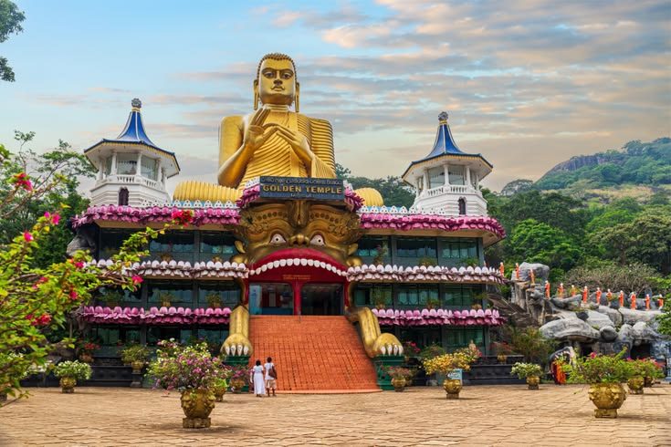 El templo de oro de Dambulla, en Sri Lanka